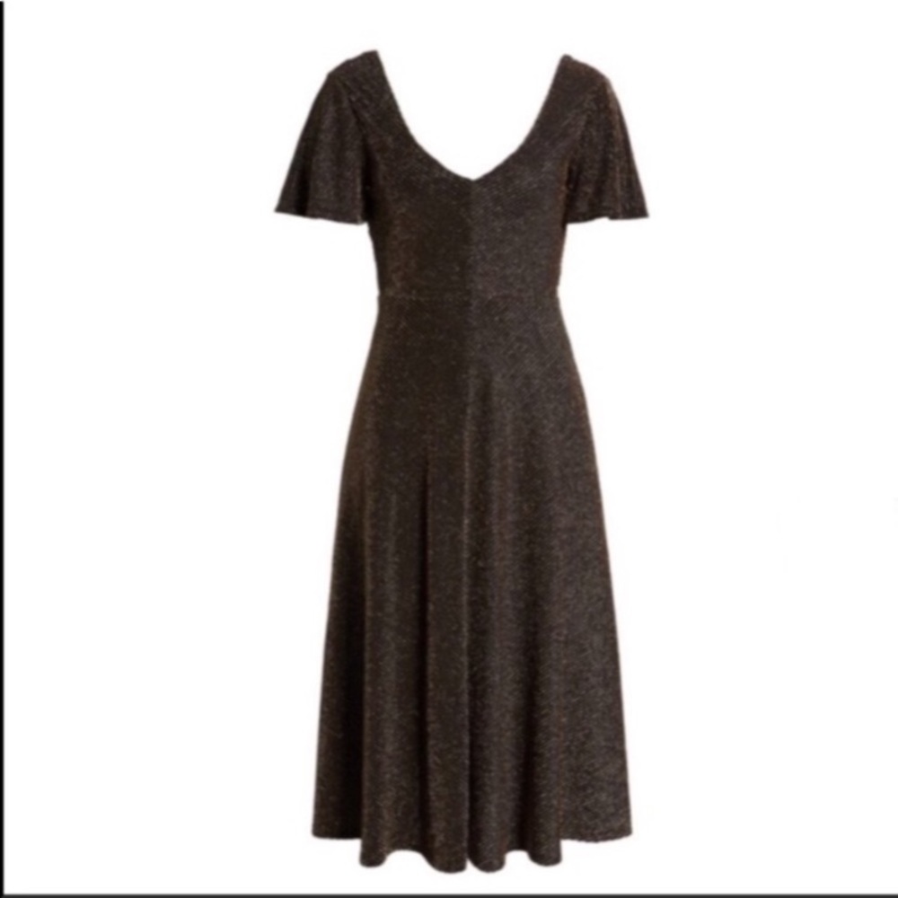 Leith metallic gold and black dress